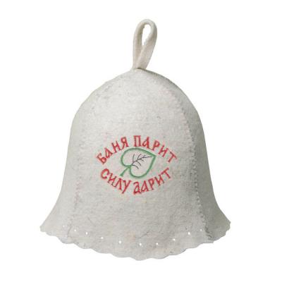 Шапка Баня парит- силу дарит, войлок