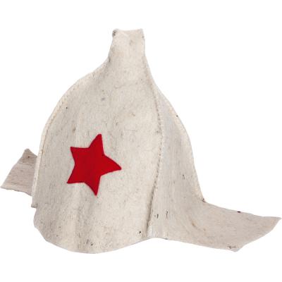 Шапка детская Буденовка войлок белый