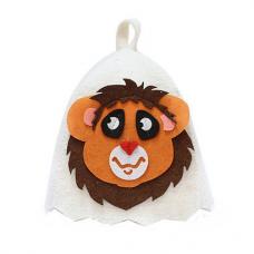 Шапка с апликацией Лев