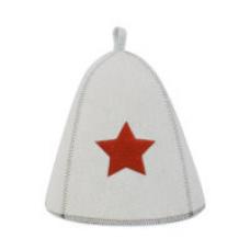 Шапка банная со звездой, войлок
