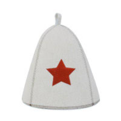 Шапка банная со звездой, войлок