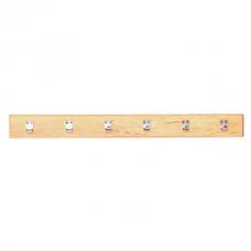 Вешалка прямая 6 крючков ольха